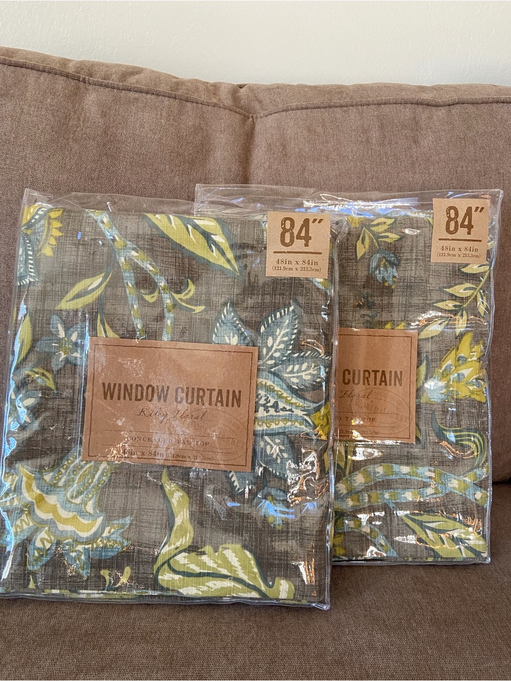 Cost Plus World Market Riley Floral Window Curtain Panels (Set of 2)
